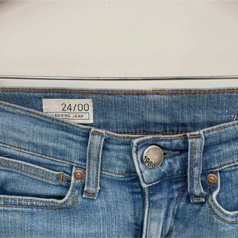 Gap 1969 Legging Jean Womens 24 / 00 Blue Light Wash Skinny Stretch